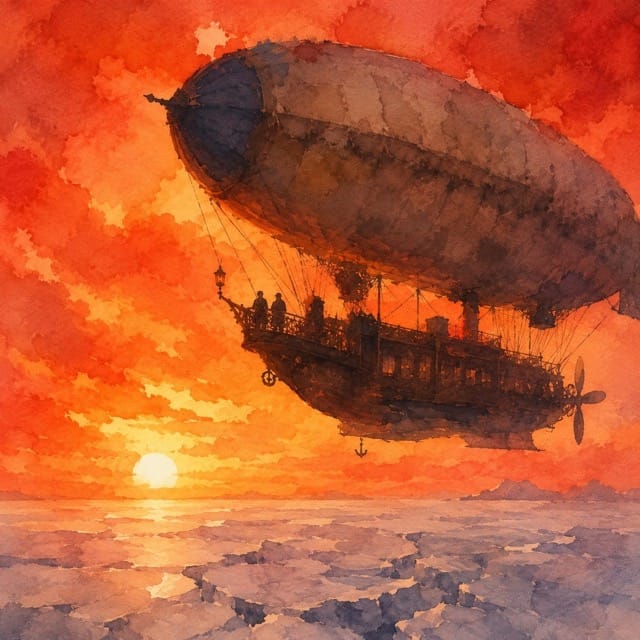 Generated frozen ocean airship output variation