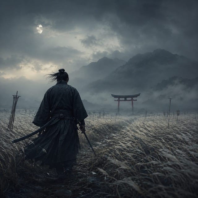 Generated night firefly samurai output