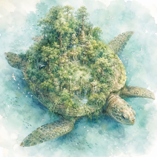 Generated ancient forest turtle output detail